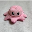 Kifordítható plüss polip kulcstartó / pink-rózsaszín