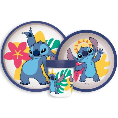 Lilo és Stitch műanyag étkészlet