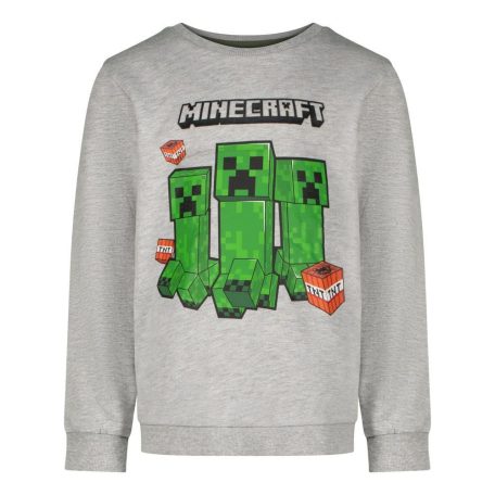 Minecraft gyerek pulóver/ szürke