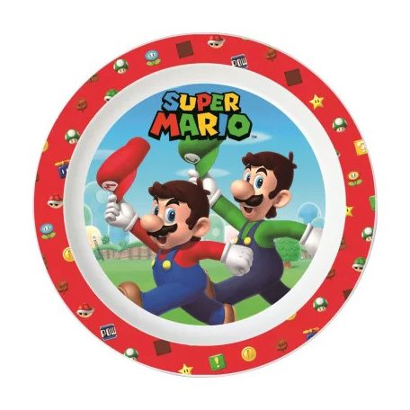 Super Mario műanyag lapostányér 