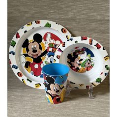 Mickey egér műanyag étkészlet 