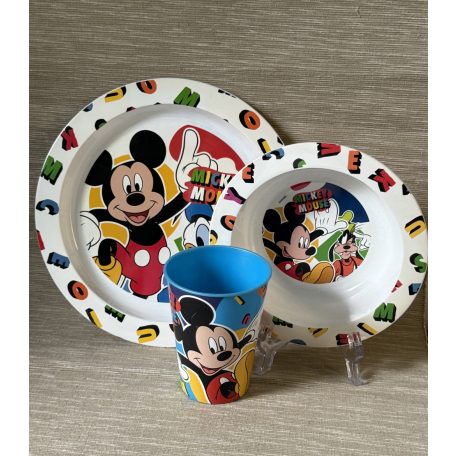 Mickey egér műanyag étkészlet 