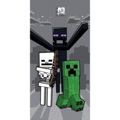 Minecraft fürdőlepedő/ szürke