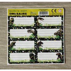 Dinoszauruszos füzetcímke/ kétféle minta