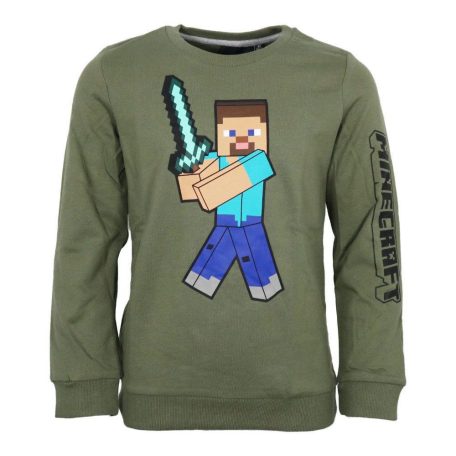 Minecraft gyerek pulóver/ zöld