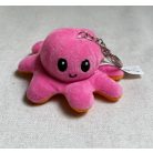 Kifordítható plüss polip kulcstartó / pink-narancs