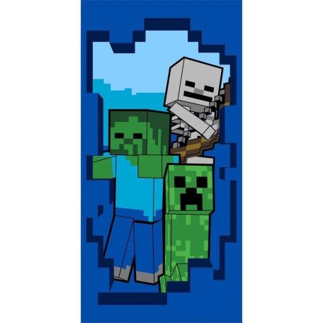 Minecraft fürdőlepedő/ kék