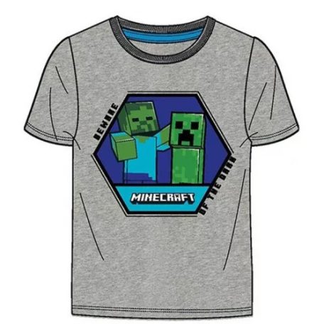 Minecraft rövid ujjú póló /szürke
