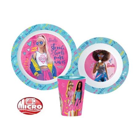 Barbie műanyag étkészlet