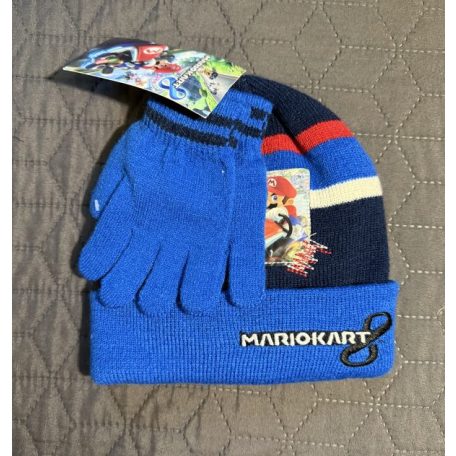 Super Mario sapka-kesztyű szett