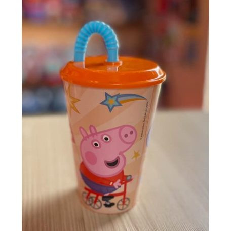 Peppa malac szívószálas pohár