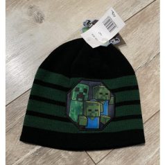 Minecraft kötött sapka/ zöld-fekete 