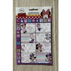 Minnie egér füzetcímke 2.