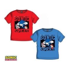 Sonic rövid ujjú póló / piros, világoskék