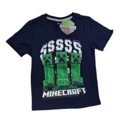 Minecraft rövid ujjú póló /sötétkék