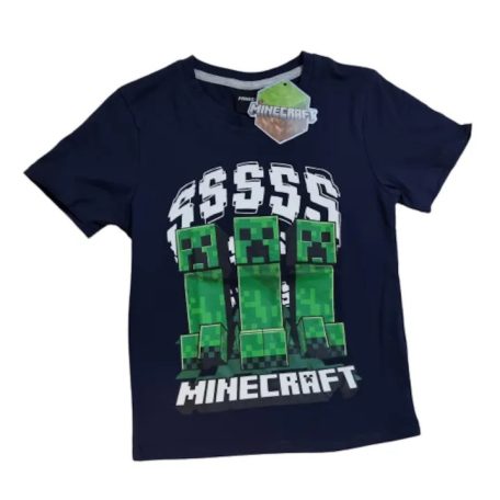 Minecraft rövid ujjú póló /sötétkék