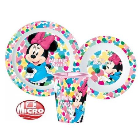 Minnie egér műanyag étkészlet